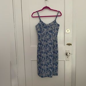 Anthropologie French blue midi dress. Size 2